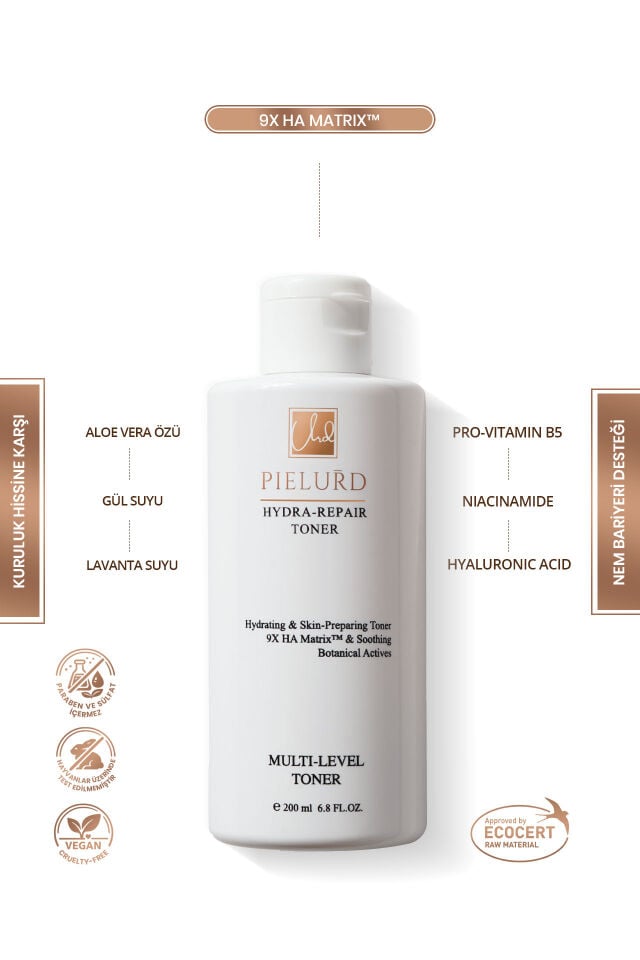 Hydra Repair Toner – Nem Bariyeri Toniği | Pro-Vitamin B5 + Aloe Vera Extract